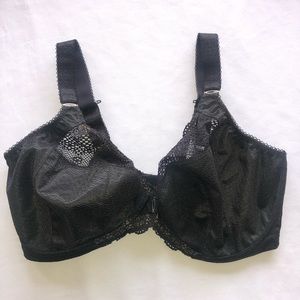Elomi 4010 black j-hook unpadded bra